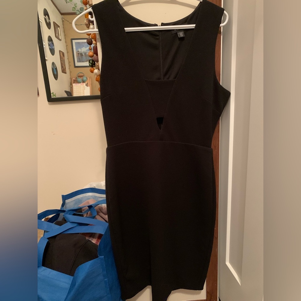 Le Chateau Black Backless Dress